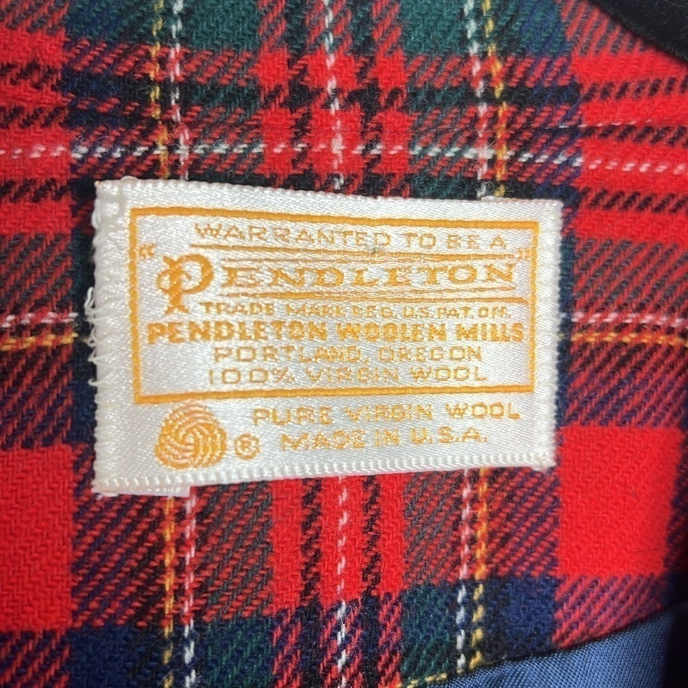 Pendleton Size 16 Wool Tartan Red Green Blue Blazer Fully Lined New with Tags - Picture 10 of 12
